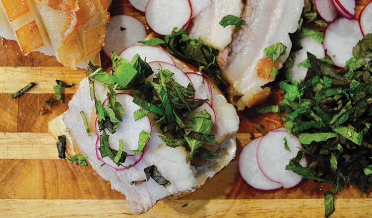 Simple pork belly for sandwiches