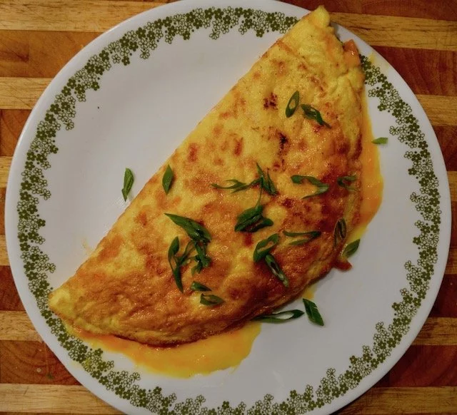 Extra cheesy diner-style omelette