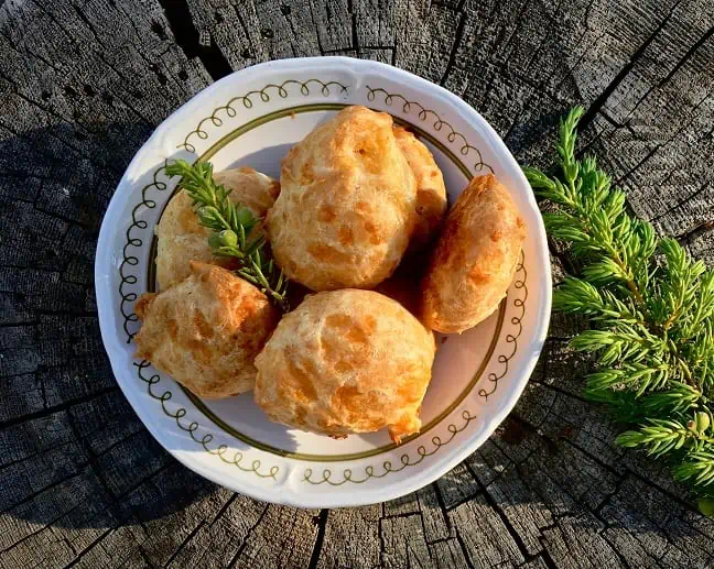 Smoked Cheddar and Juniper Gougères