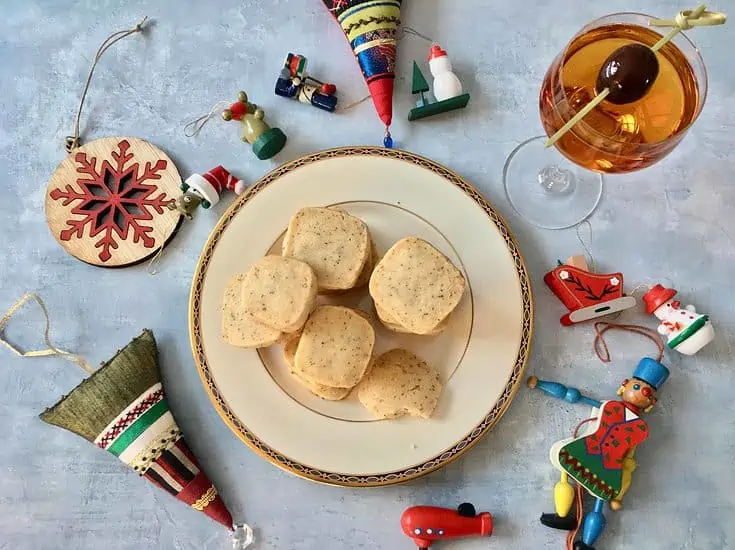 Parmesan and Spruce Tip Shortbreads