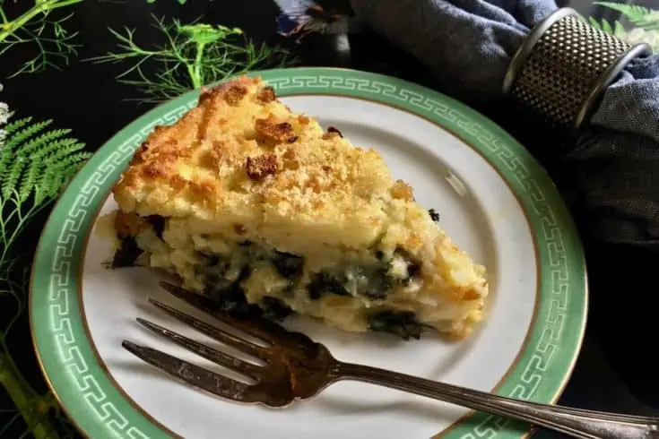 Mid-winter Potato, Kale and Cheddar Pie