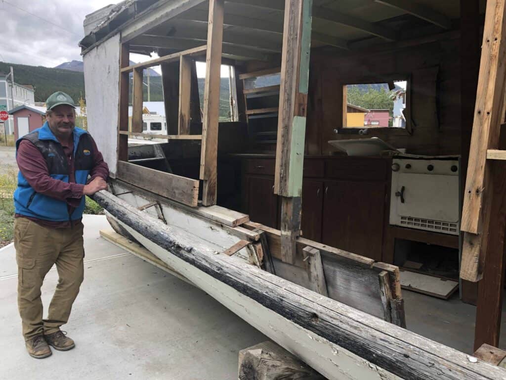 Jamie Toole with the Sibilla in Carcross in September 2022.