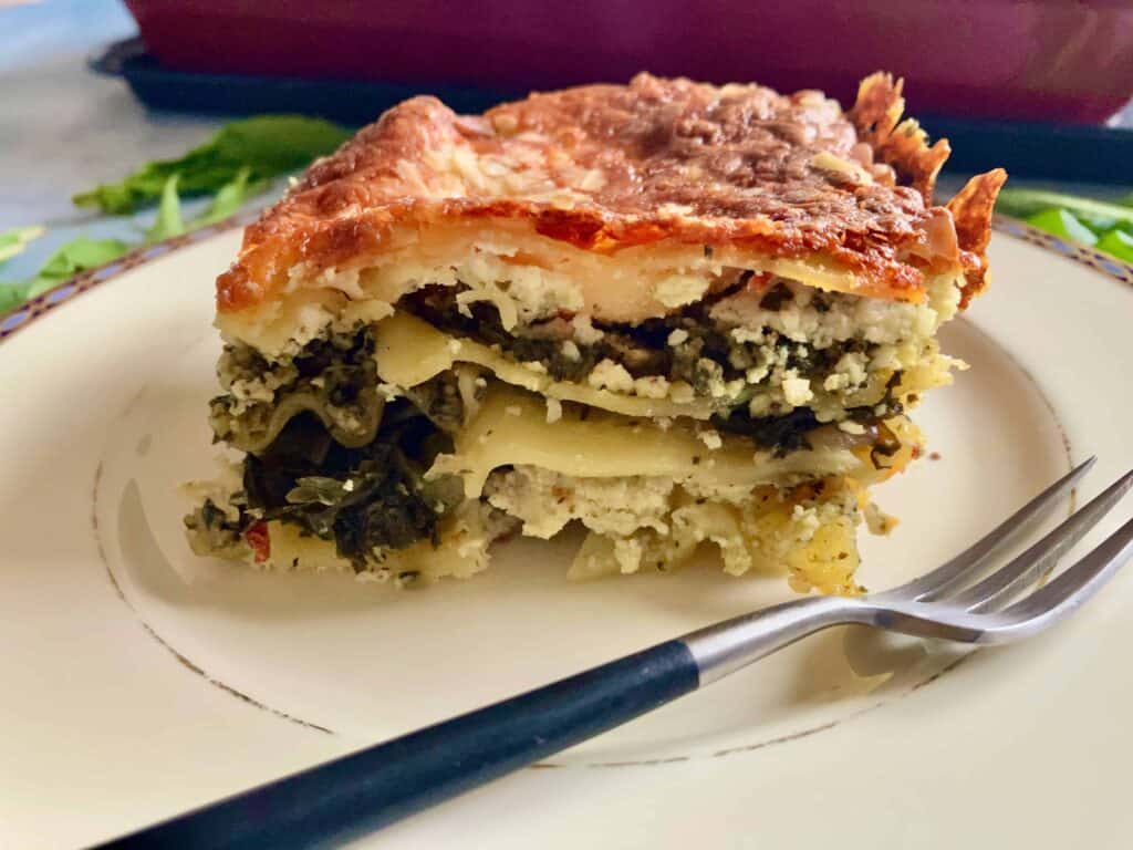 Green and White Lasagne