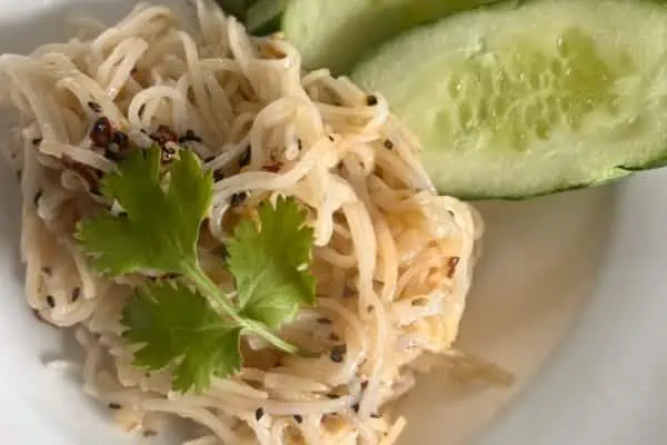 Rice Sticks With Chili Oil And Cucumber