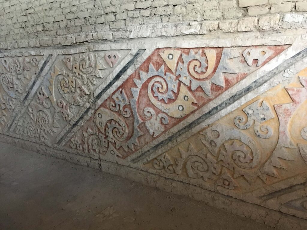 Ancient artwork at El Brujo Archaeological Complex