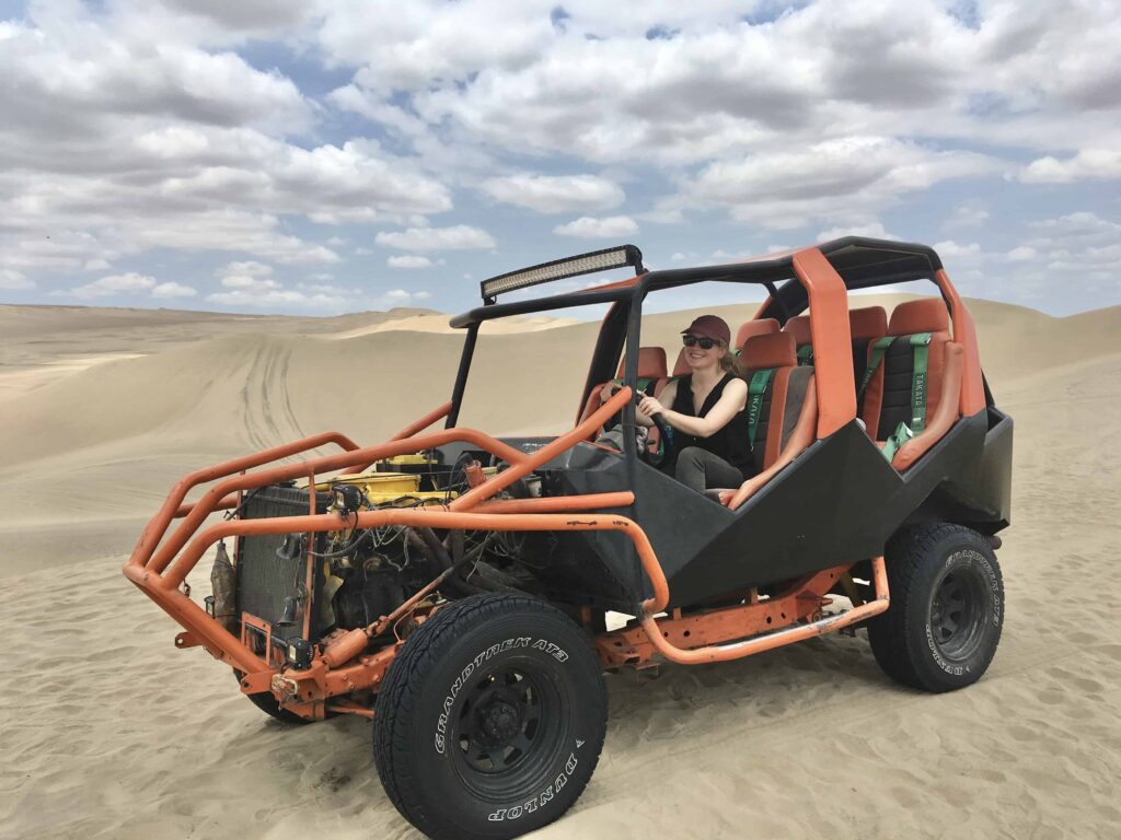 Going for a dune buggy ride in Huacachina