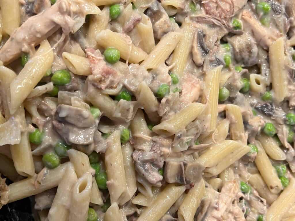 With meat and peas!