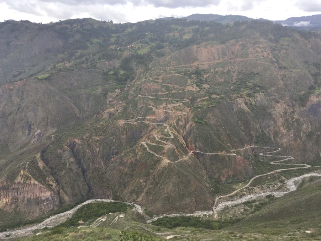 Mountain roads in Northern Peru