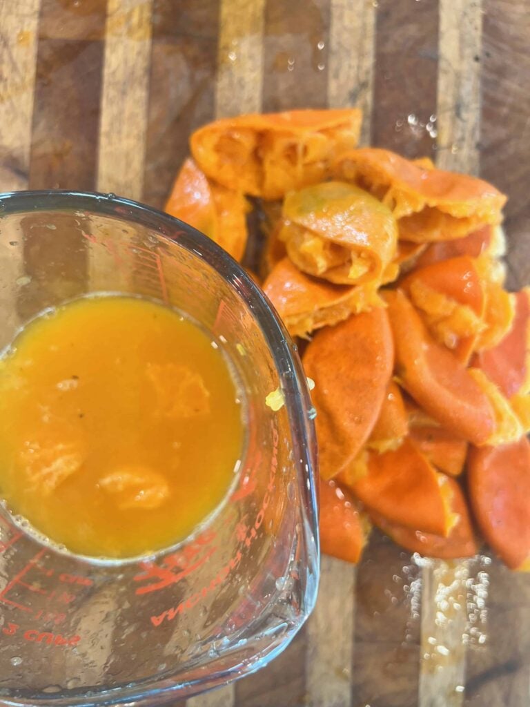 Juiced clementines
