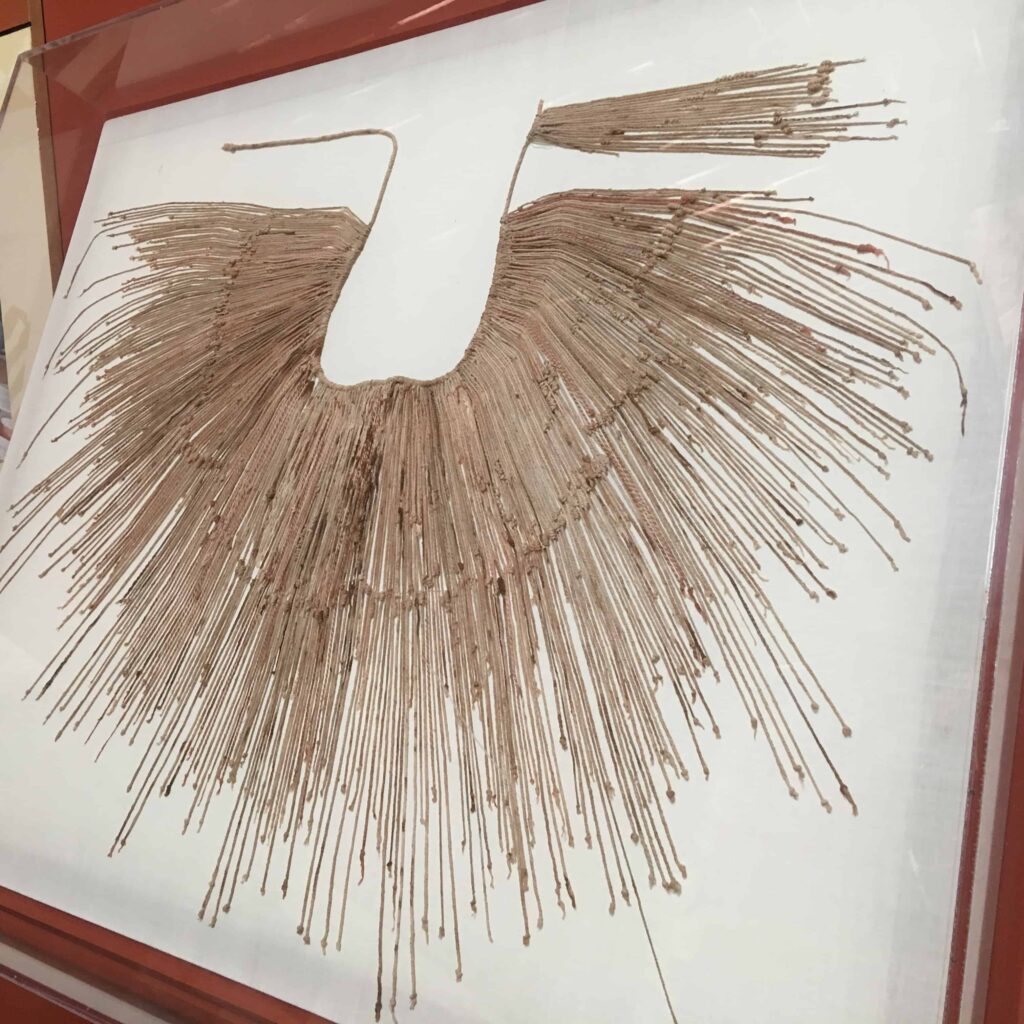 A well-preserved quipu (recording device) in the Leymebamba Museum