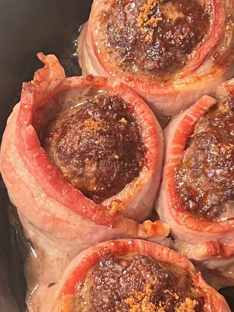  Bacon-wrapped Meatballs With Smoked Paprika And Brown Sugar